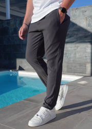 Ribbed Trouser In Dark Grey - Sulfit Clothing