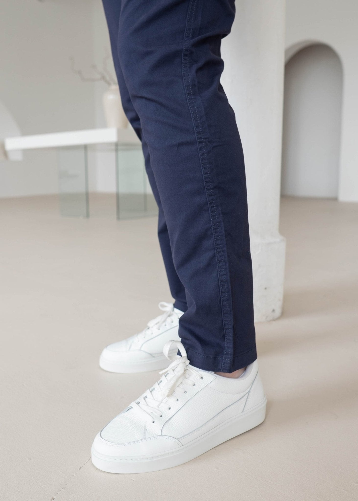 Slim Comfort Chinos In Navy - Sulfit Clothing