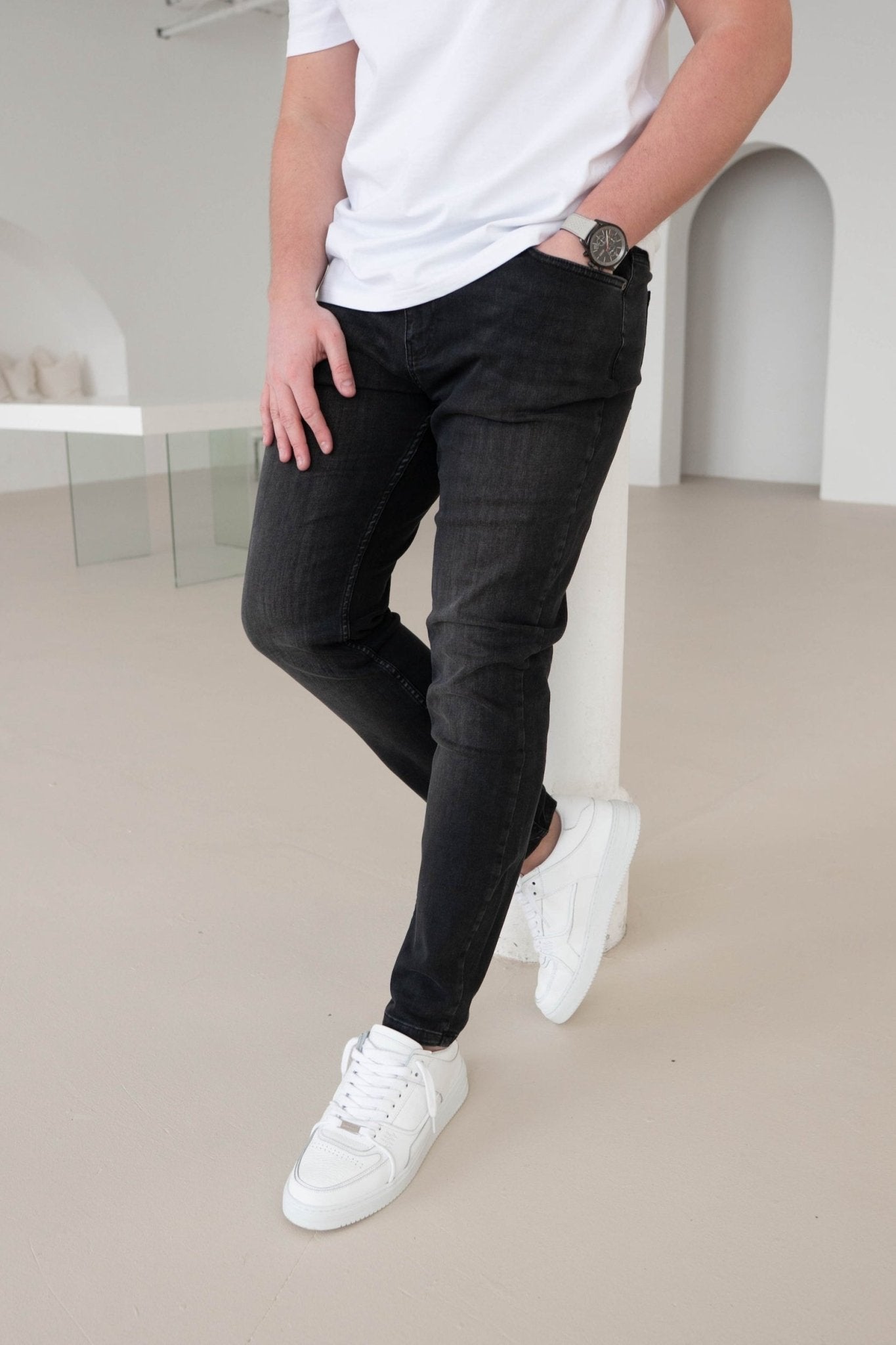 Slim Comfort Jeans In Charcoal - Sulfit Clothing