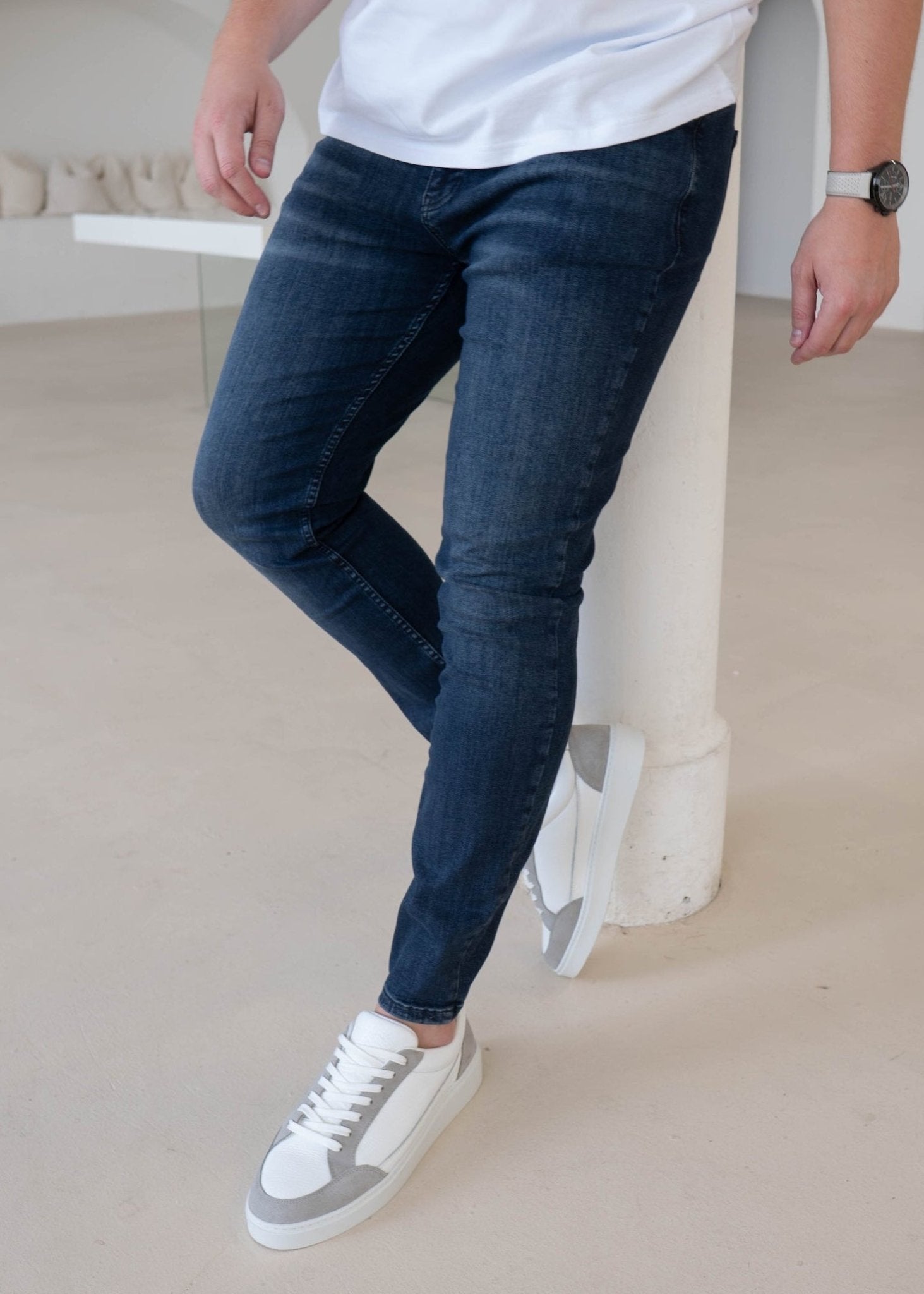 Slim Comfort Jeans In Dark Blue - Sulfit Clothing