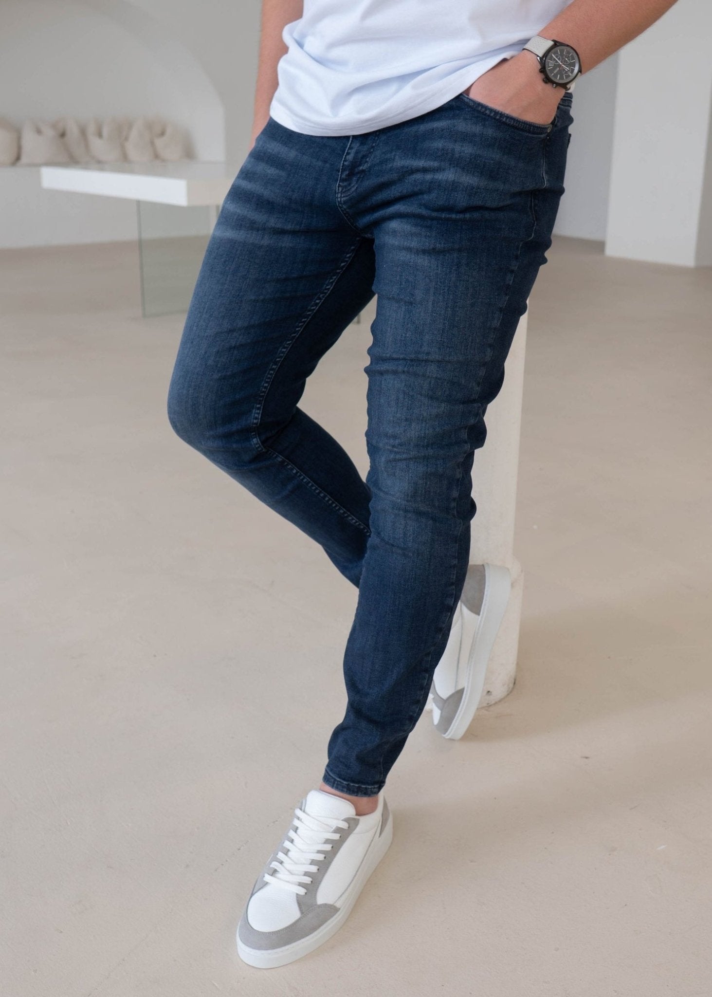 Slim Comfort Jeans In Dark Blue - Sulfit Clothing