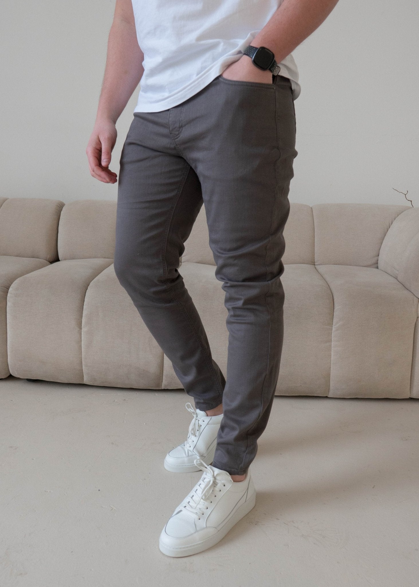 Slim Comfort Jeans In Dark Grey - Sulfit Clothing