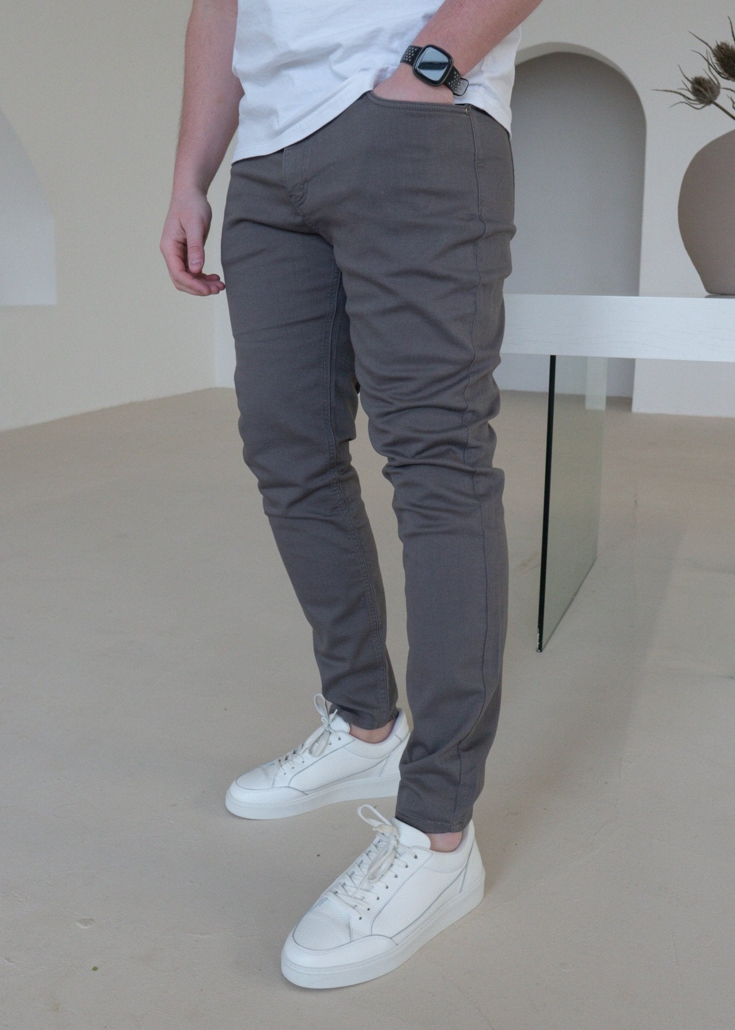 Slim Comfort Jeans In Dark Grey - Sulfit Clothing