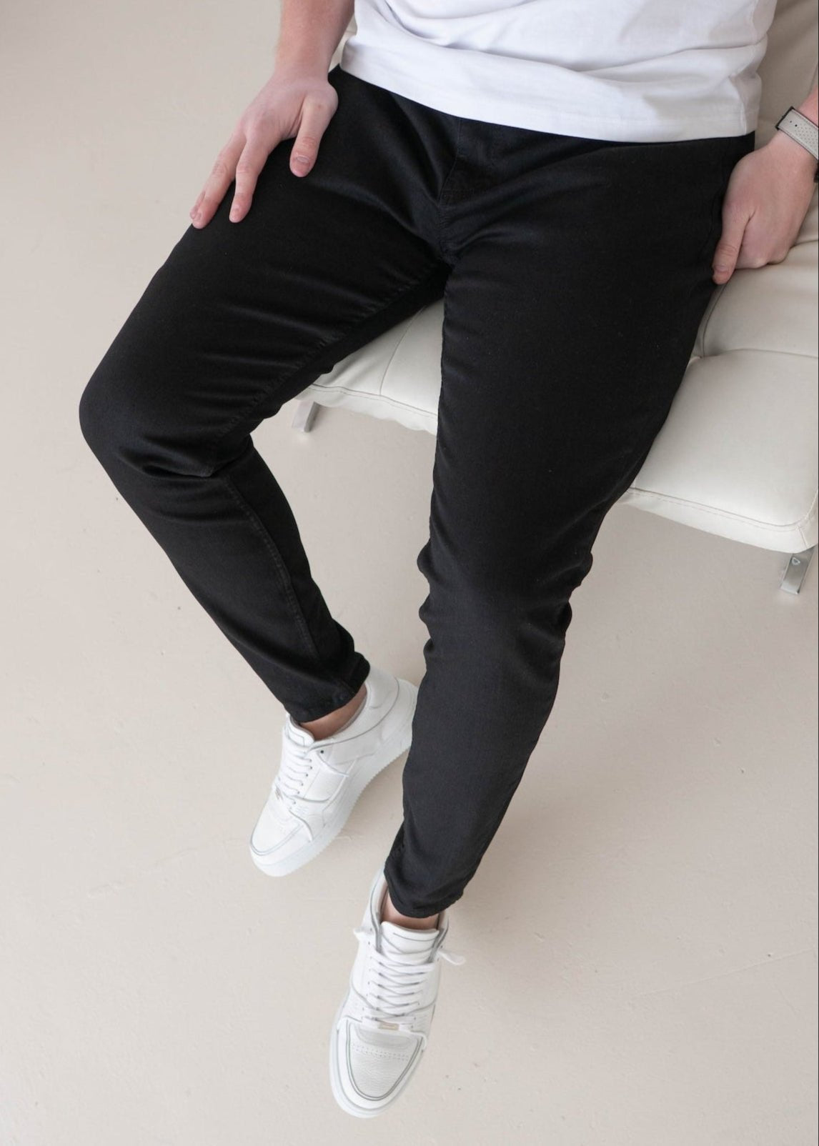 Slim Comfort Jeans In Jet Black - Sulfit Clothing