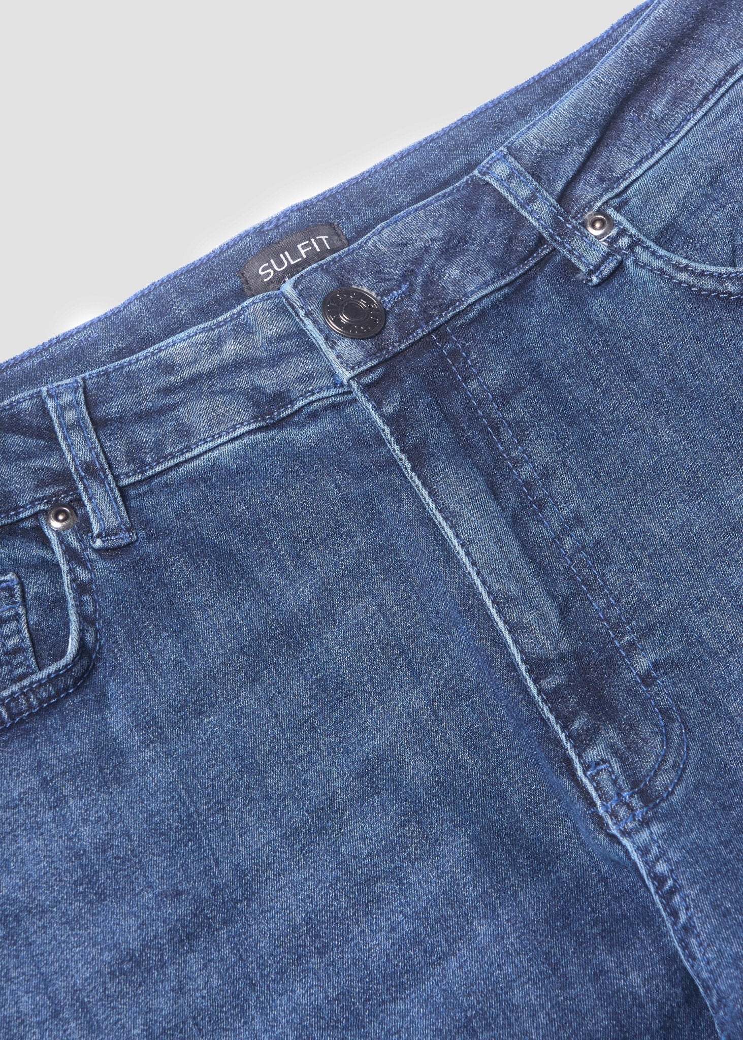 Slim Comfort Jeans In Mid Blue - Sulfit Clothing