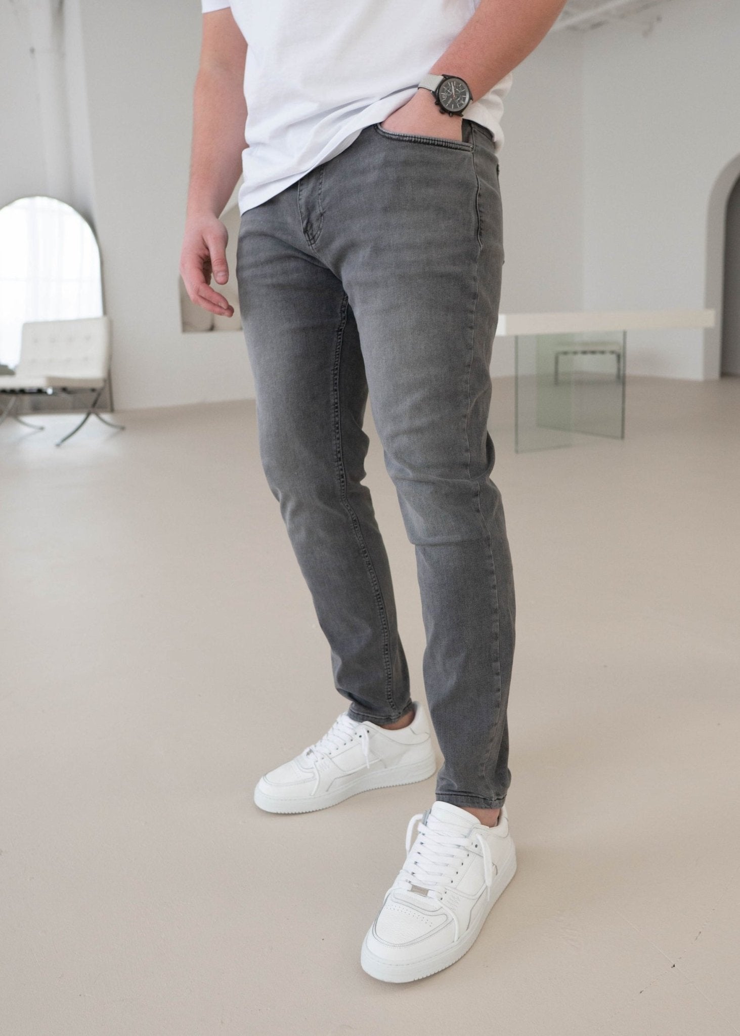 Slim Comfort Jeans In Mid Grey - Sulfit Clothing