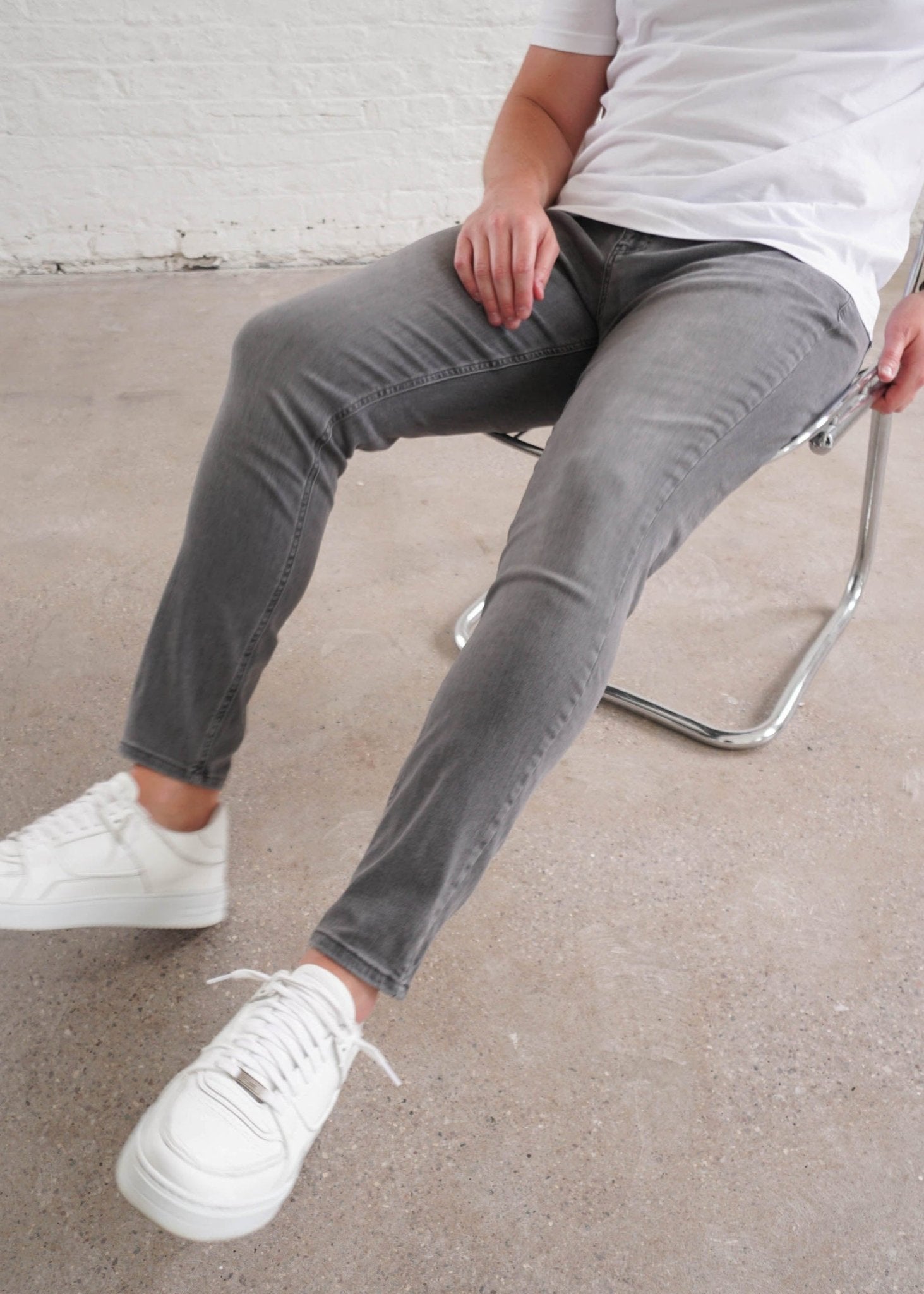 Slim Comfort Jeans In Mid Grey - Sulfit Clothing