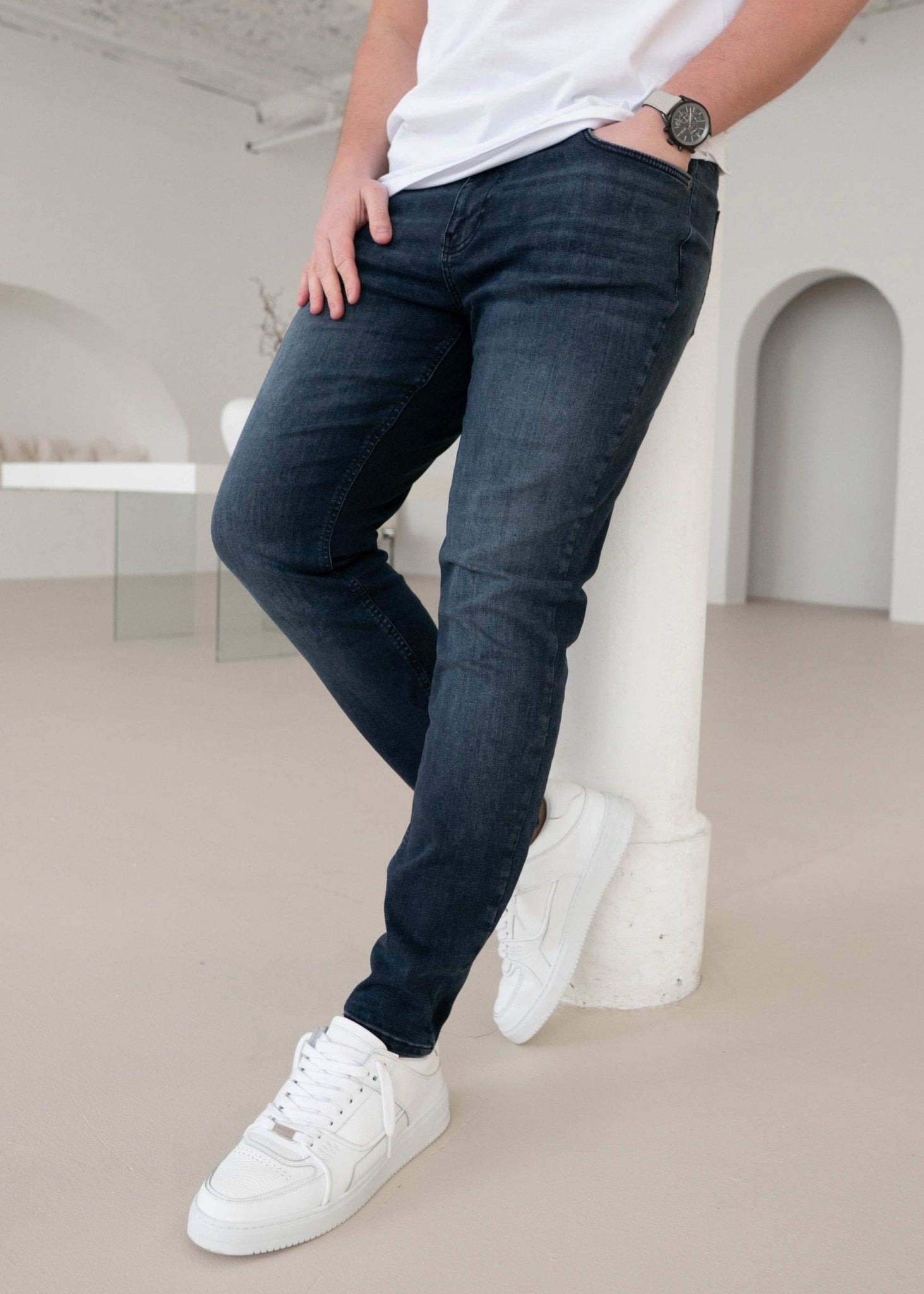 Slim Comfort Jeans In Midnight Dark Blue - Sulfit Clothing