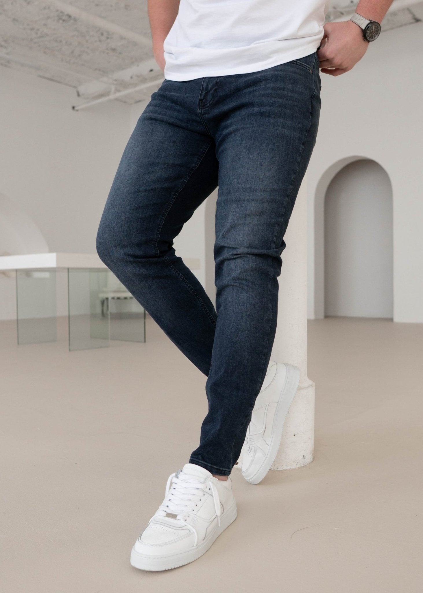 Slim Comfort Jeans In Midnight Dark Blue - Sulfit Clothing