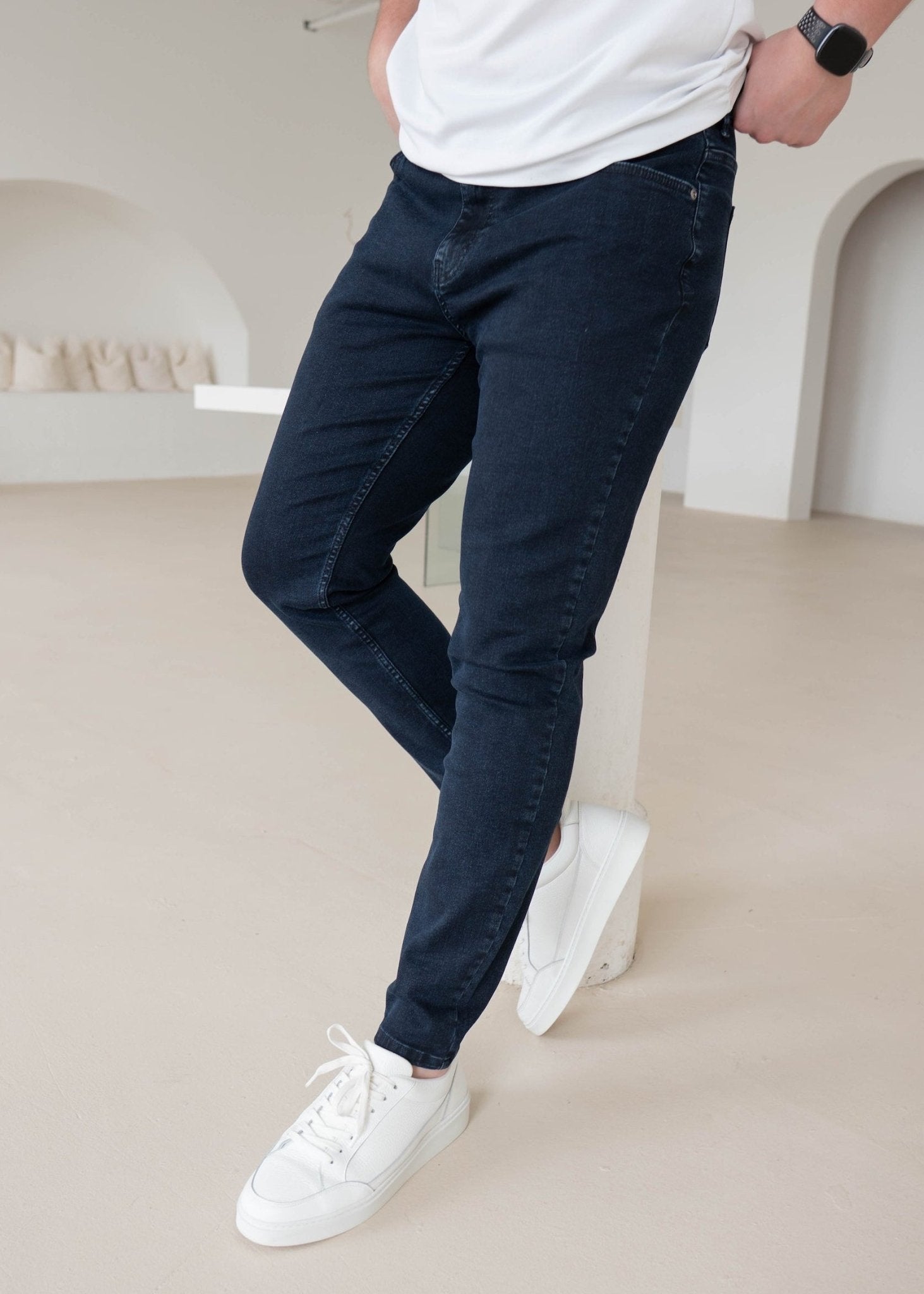 Slim Comfort Jeans In Navy Blue - Sulfit Clothing