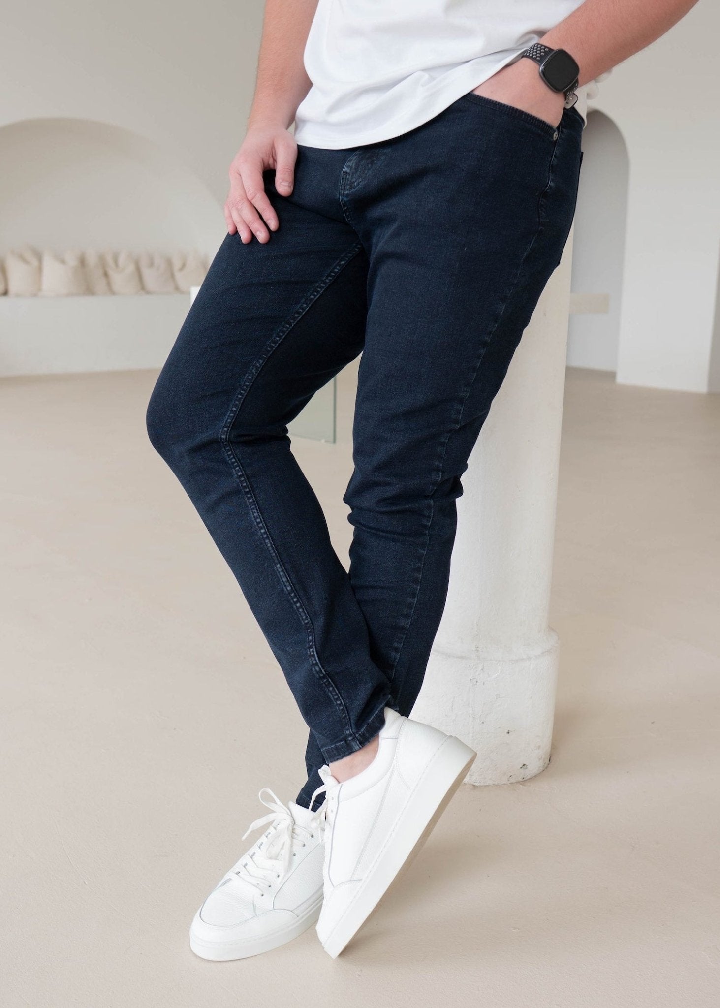 Slim Comfort Jeans In Navy Blue - Sulfit Clothing