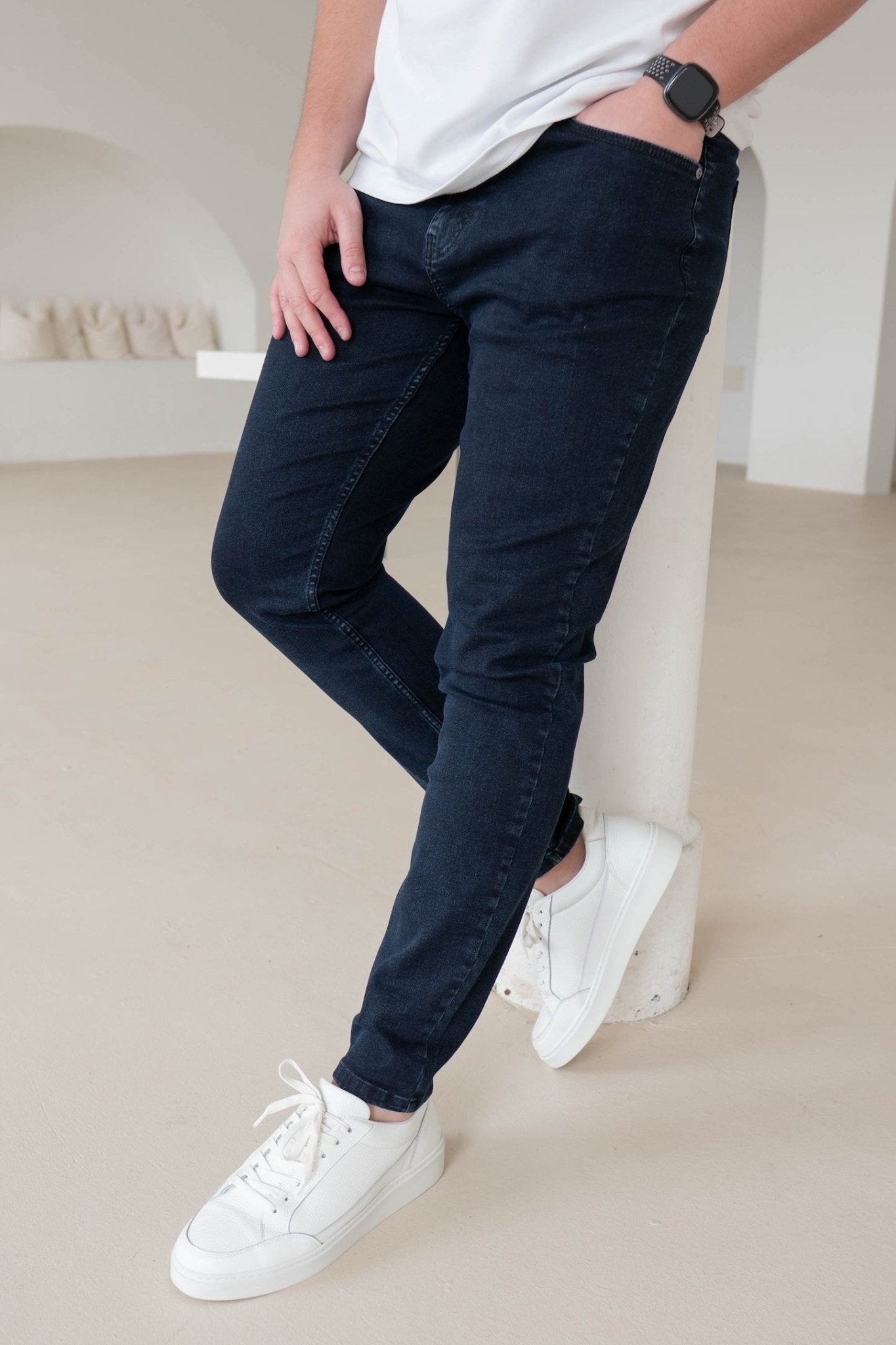 Slim Comfort Jeans In Navy Blue - Sulfit Clothing
