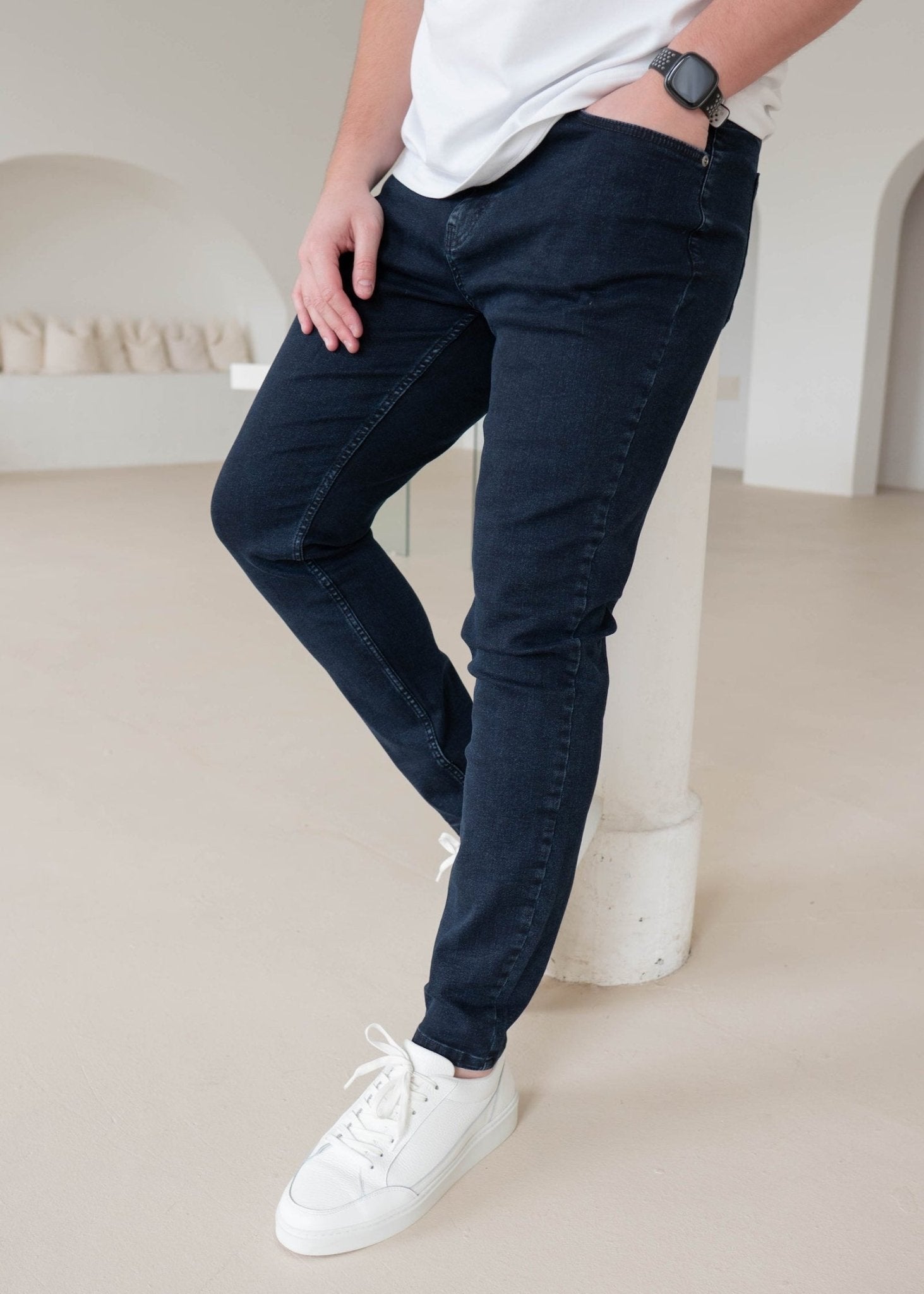 Slim Comfort Jeans In Navy Blue - Sulfit Clothing