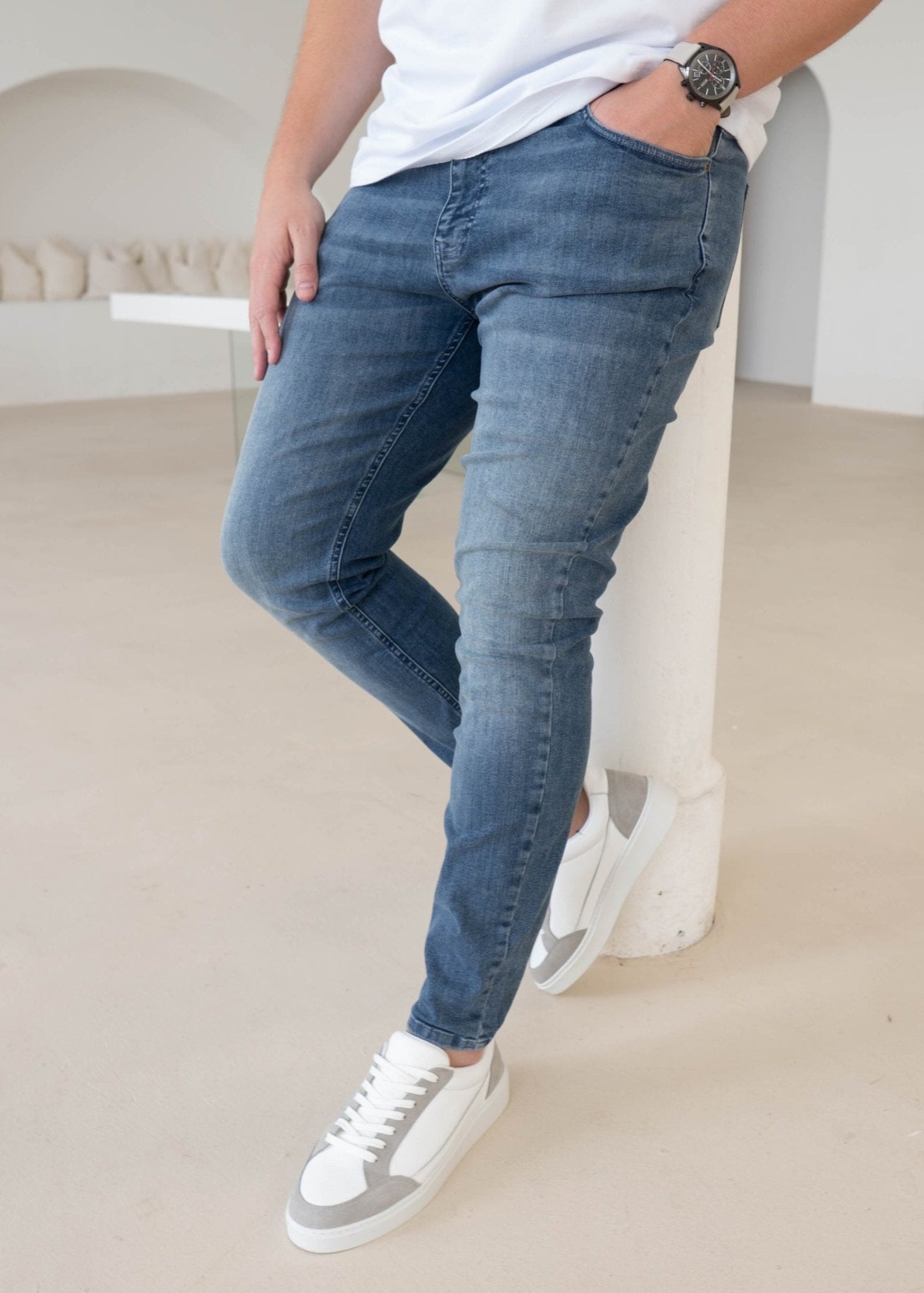 Slim Comfort Jeans In Stone Light Blue - Sulfit Clothing