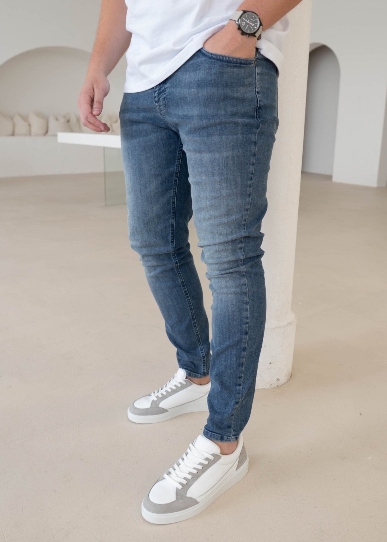 Slim Comfort Jeans In Stone Light Blue - Sulfit Clothing