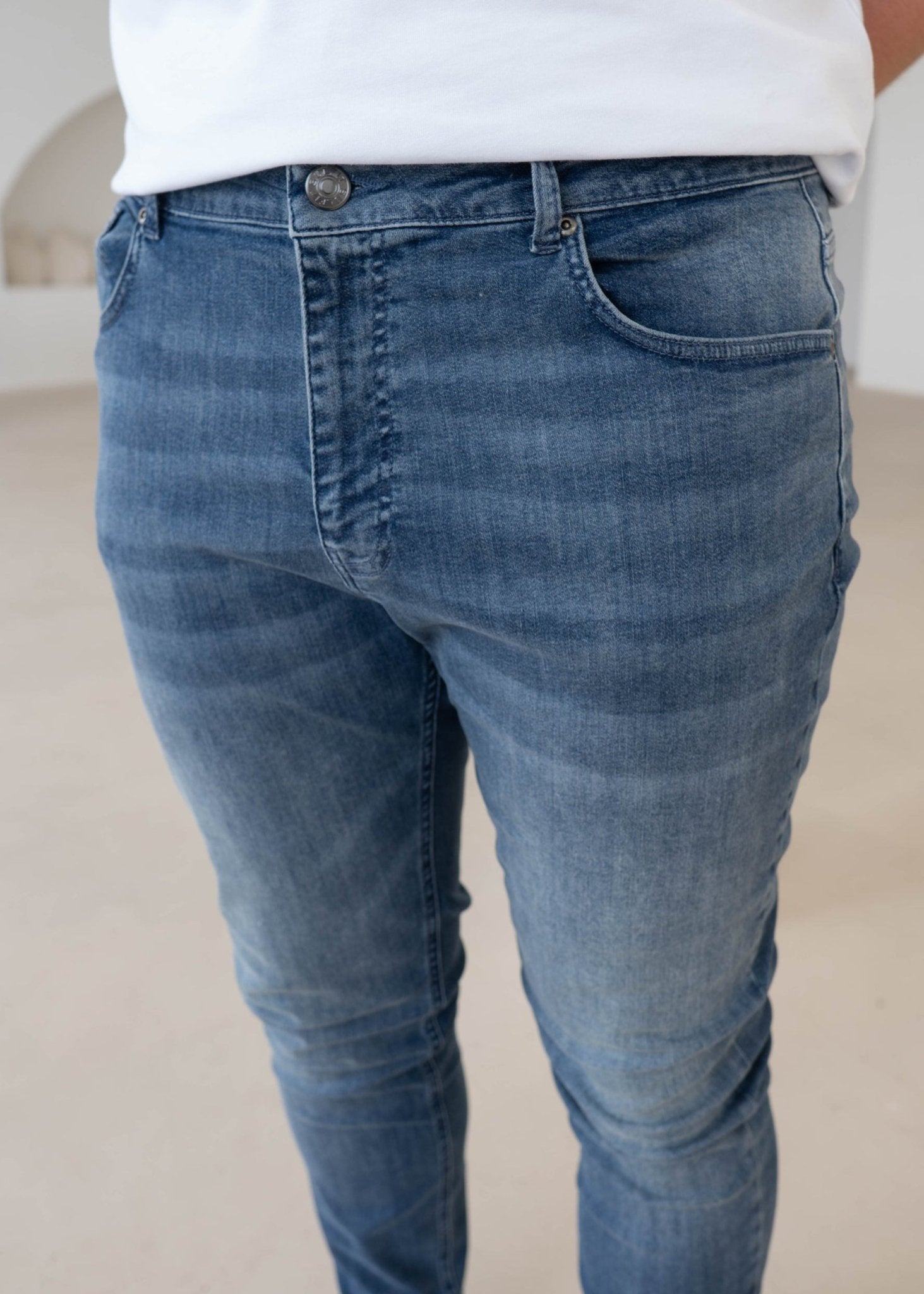 Slim Comfort Jeans In Stone Light Blue - Sulfit Clothing