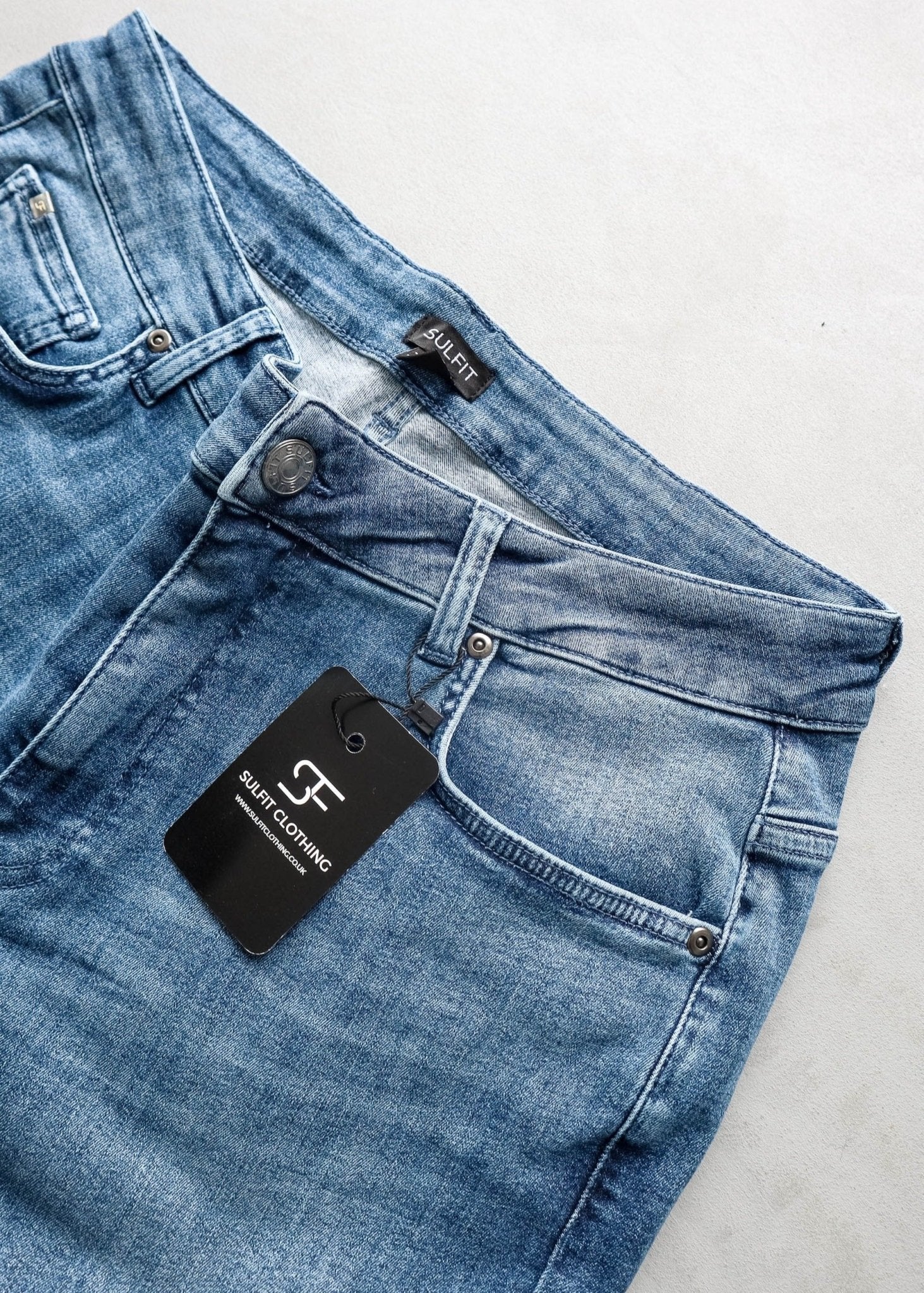 Slim Comfort Jeans In Stone Light Blue - Sulfit Clothing