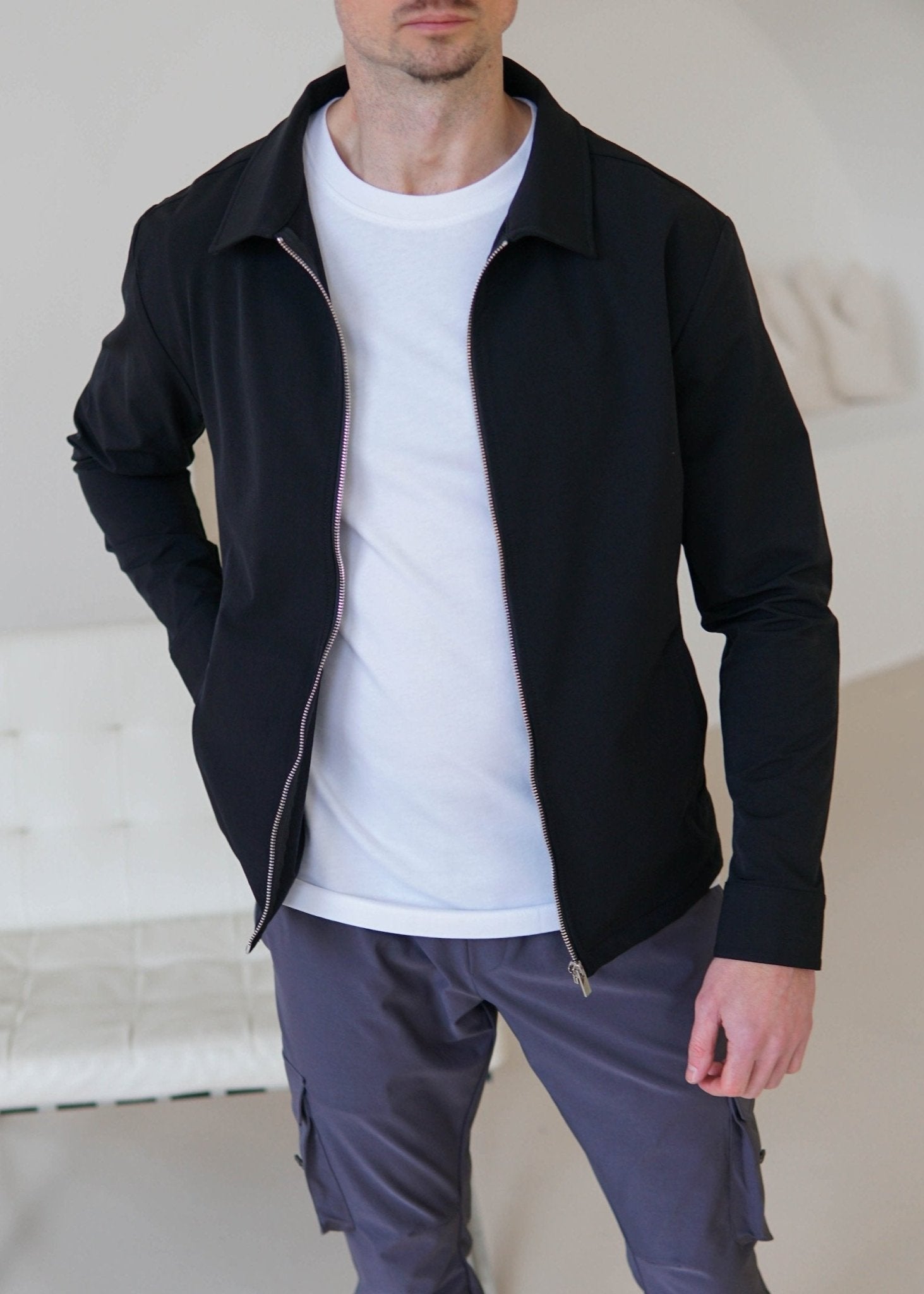 Smart Stretch Jacket In Black - Sulfit Clothing