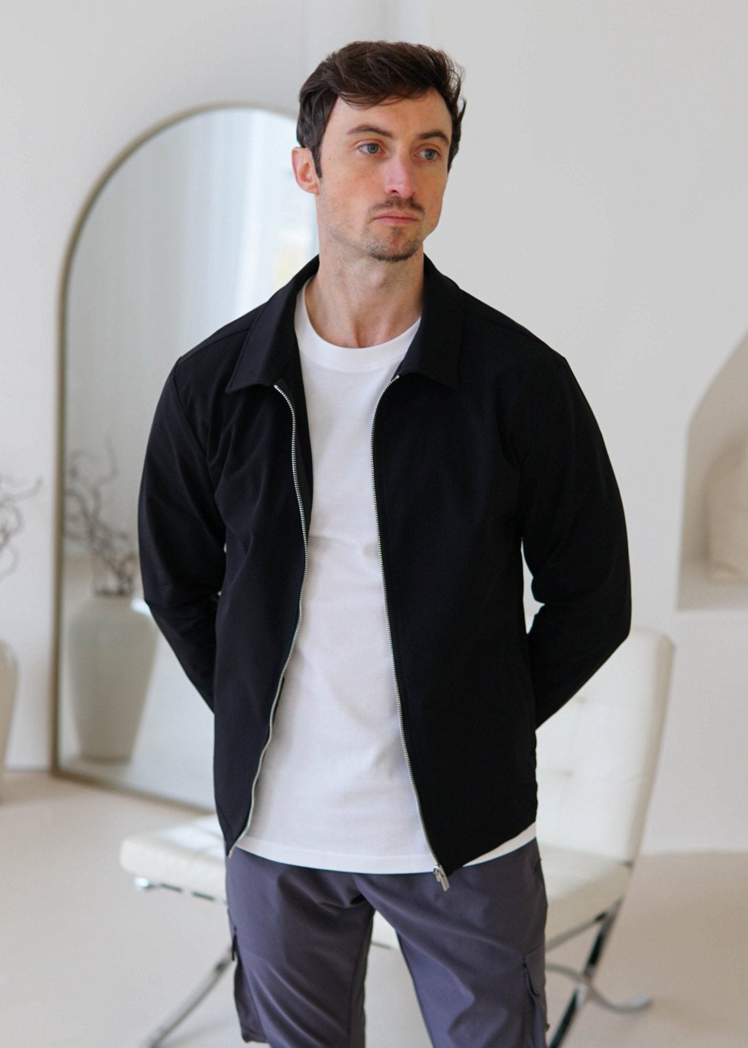 Smart Stretch Jacket In Black - Sulfit Clothing