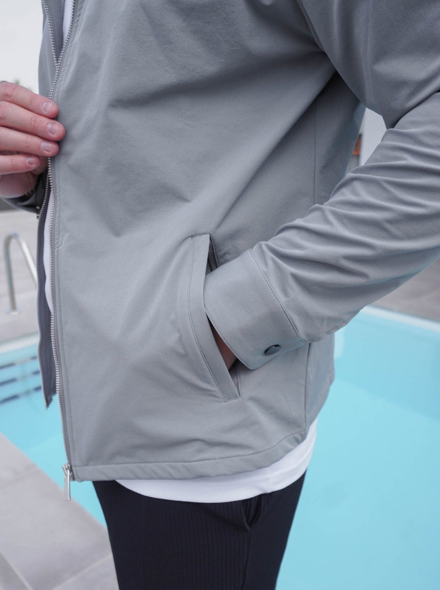 Smart Stretch Jacket In Mid Grey - Sulfit Clothing