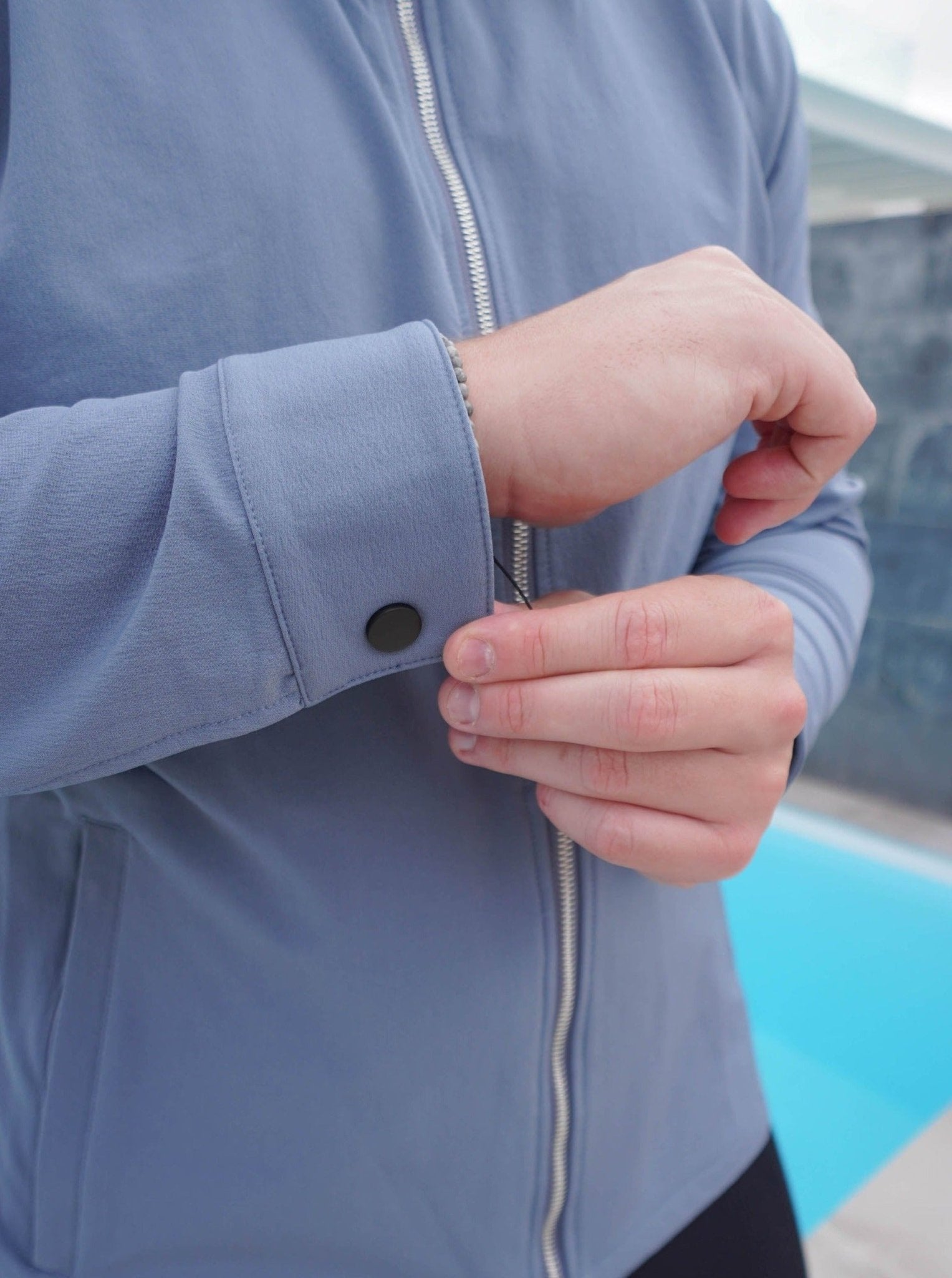 Smart Stretch Jacket In Slate Blue - Sulfit Clothing