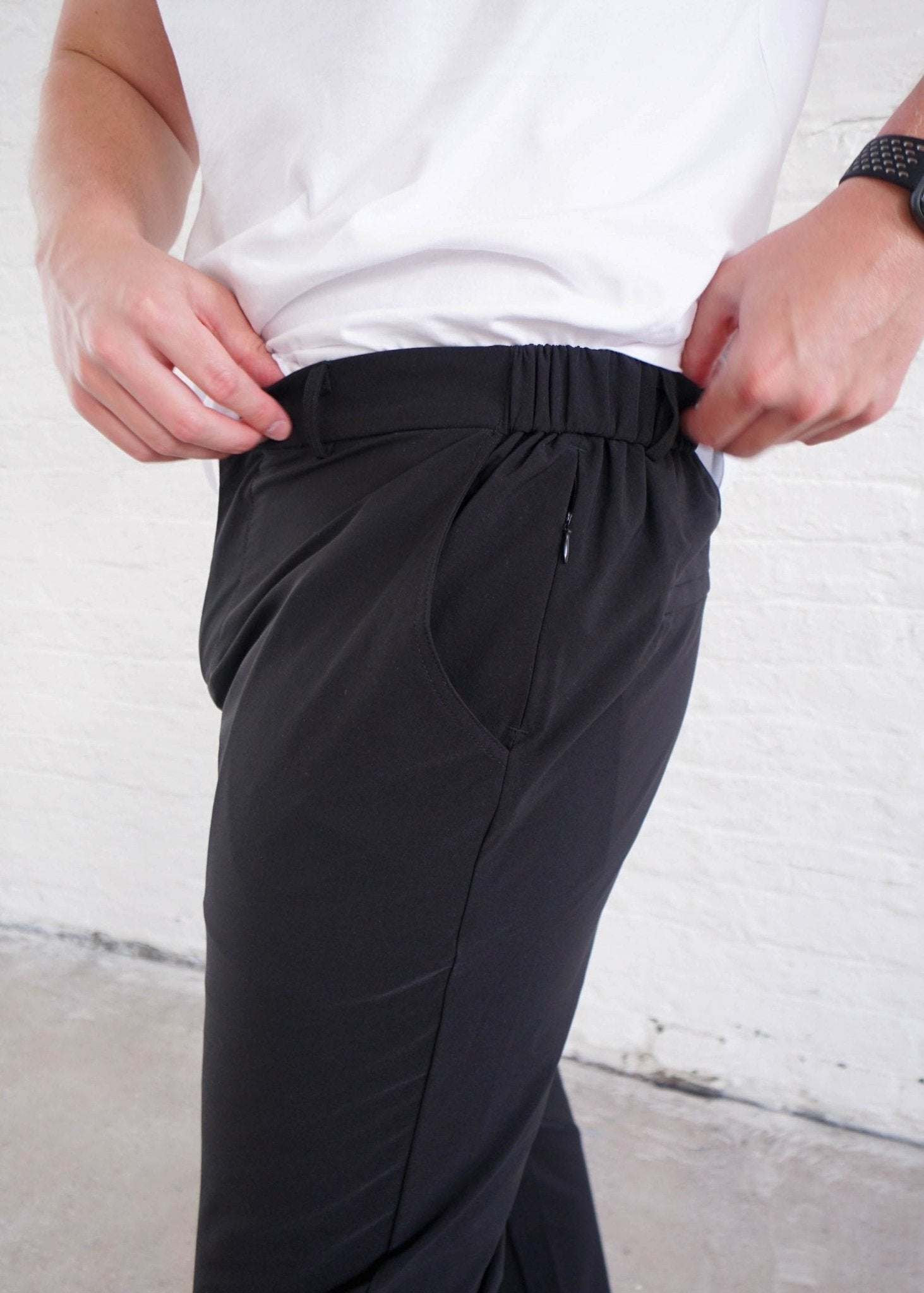 Smart Stretch Trouser In Black - Sulfit Clothing