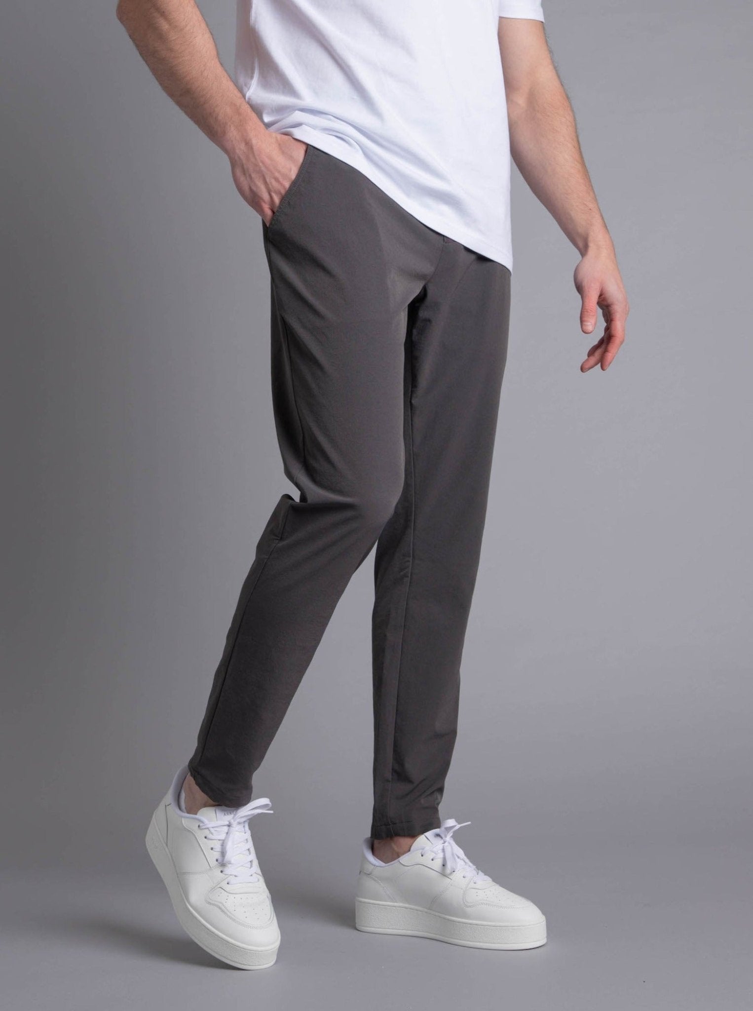 Smart Stretch Trouser In Charcoal - Sulfit Clothing