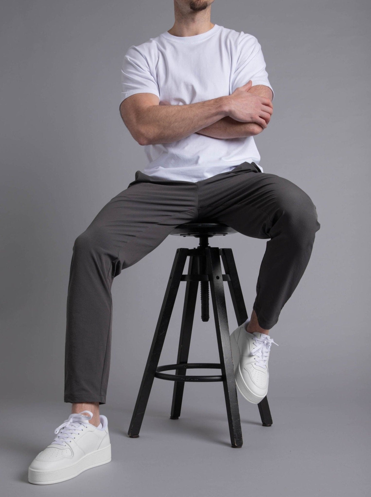 Smart Stretch Trouser In Charcoal - Sulfit Clothing