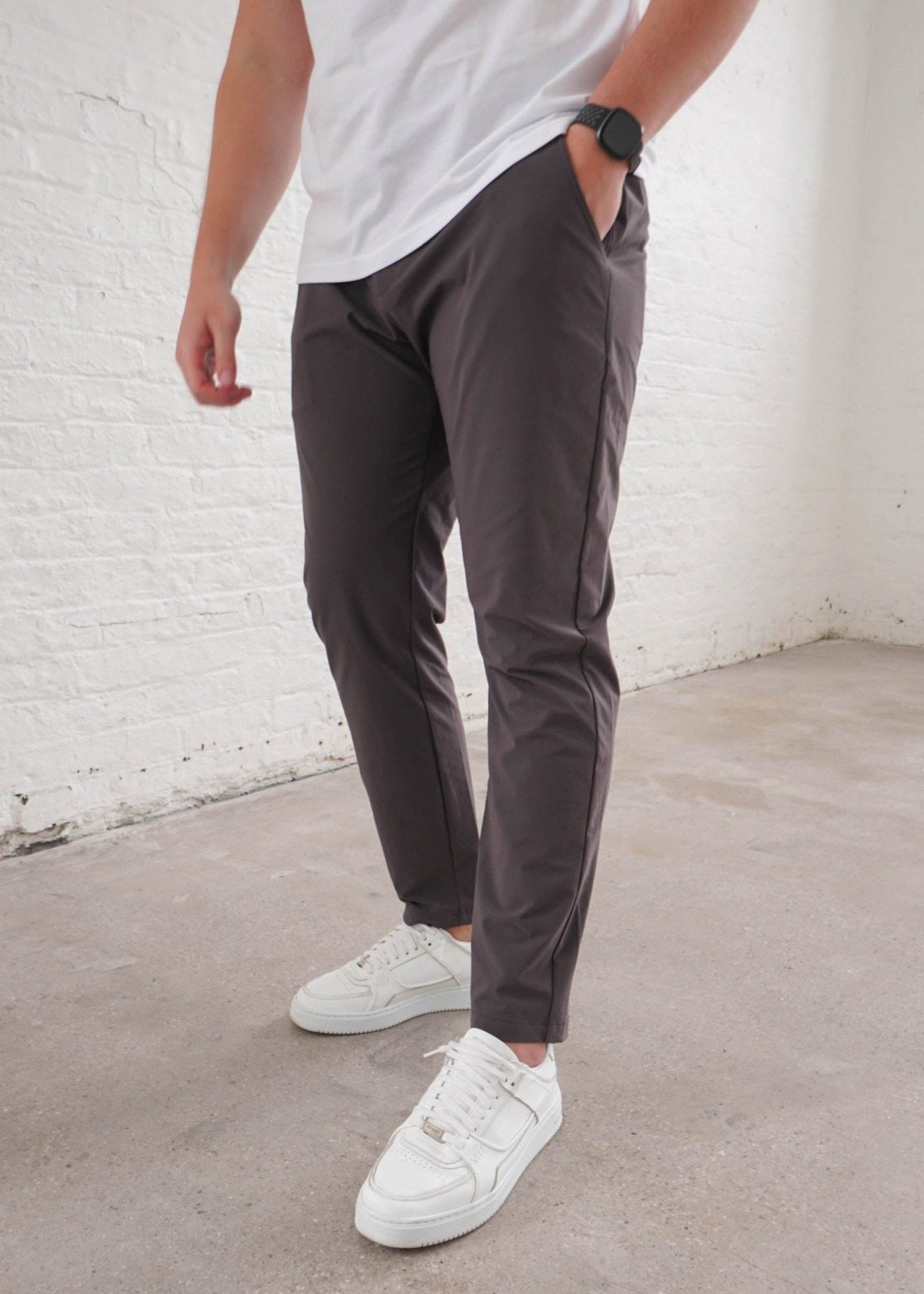 Smart Stretch Trouser In Charcoal - Sulfit Clothing