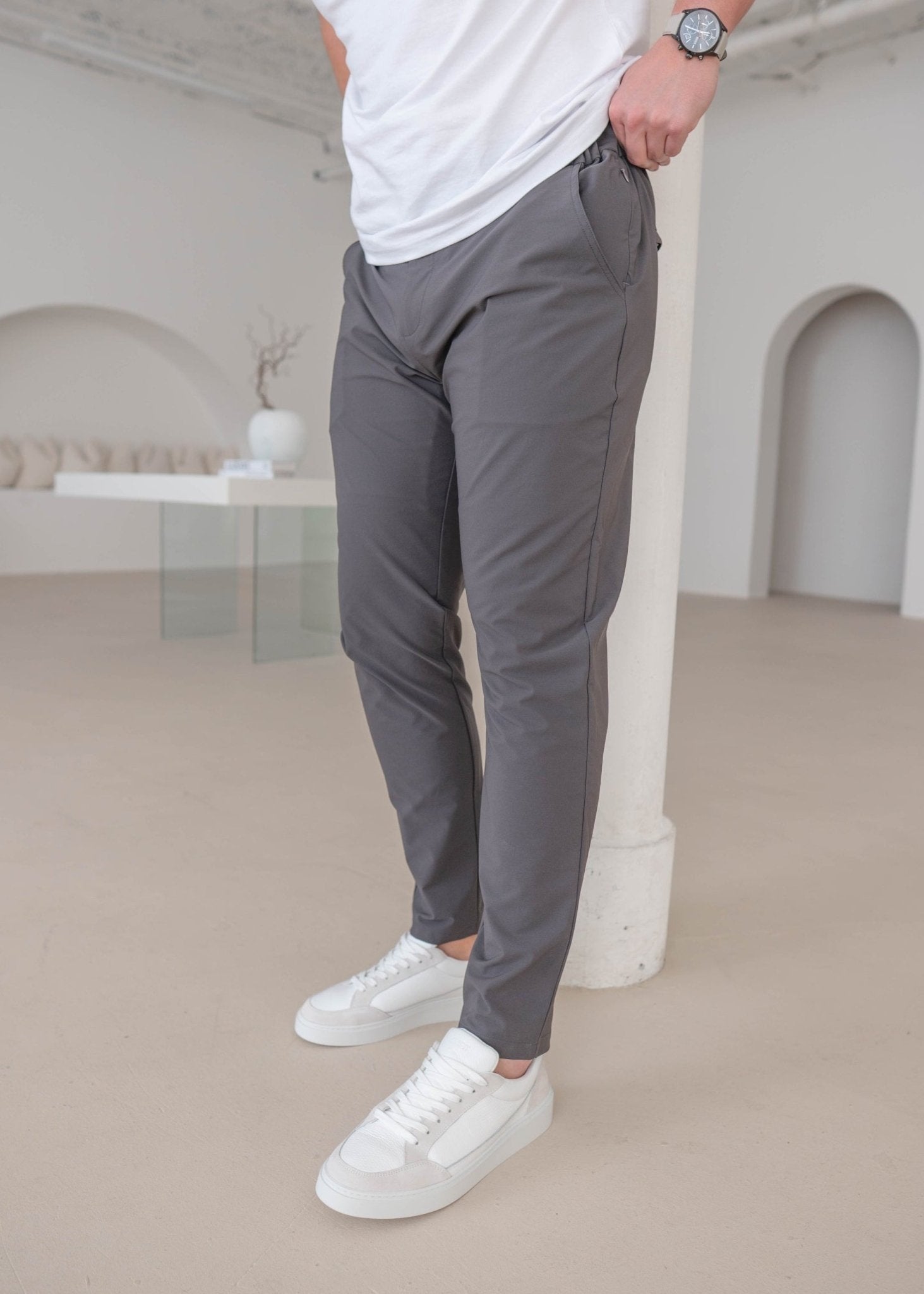 Smart Stretch Trouser In Light Grey - Sulfit Clothing