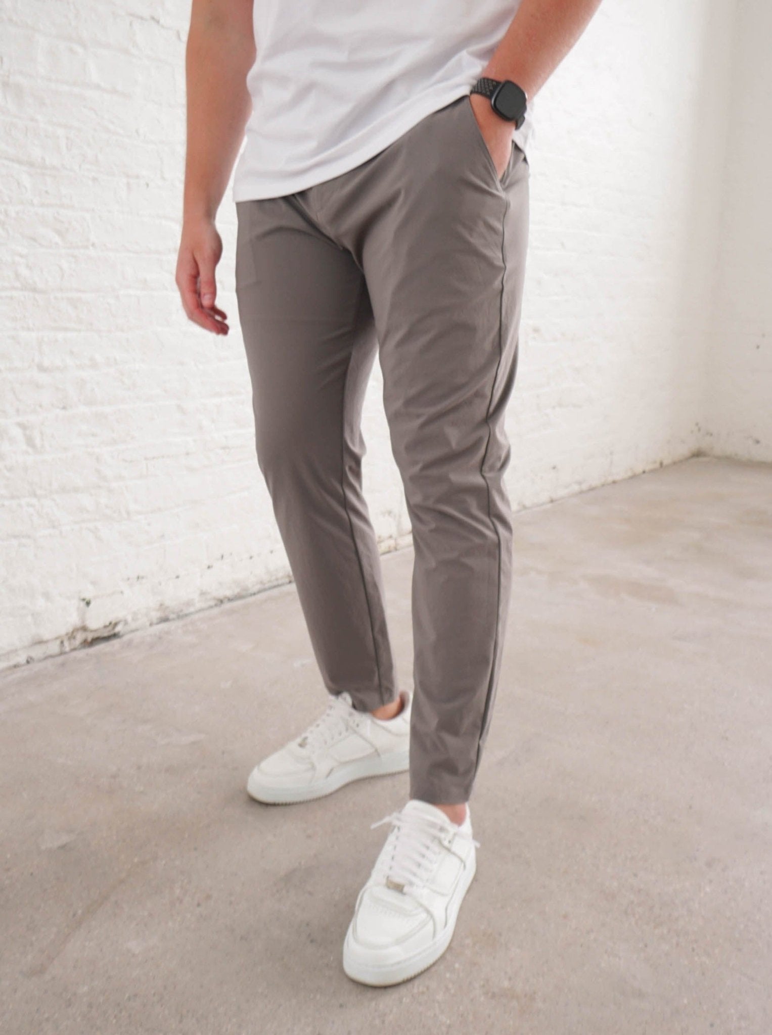 Smart Stretch Trouser In Light Grey - Sulfit Clothing