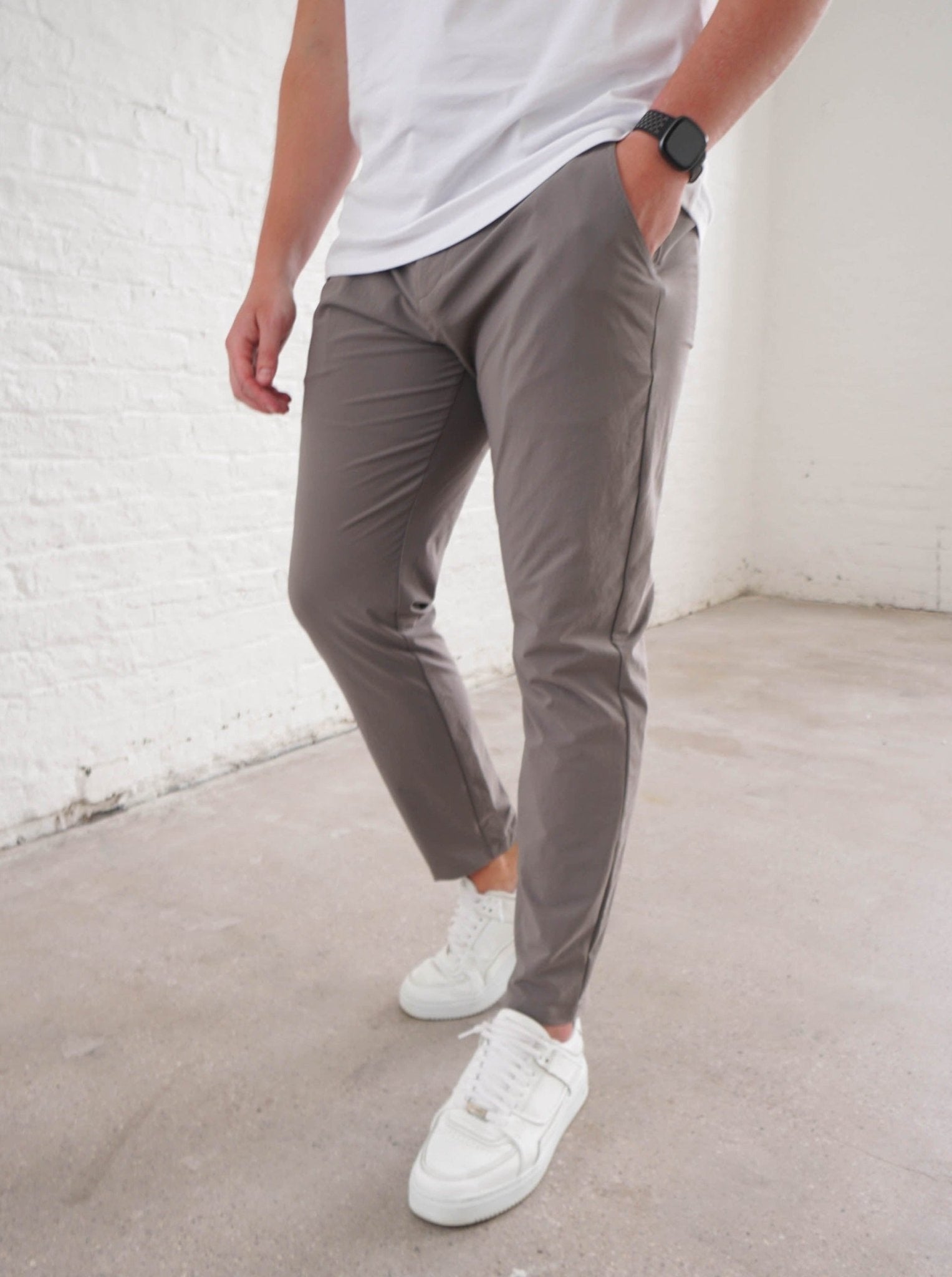 Smart Stretch Trouser In Light Grey - Sulfit Clothing