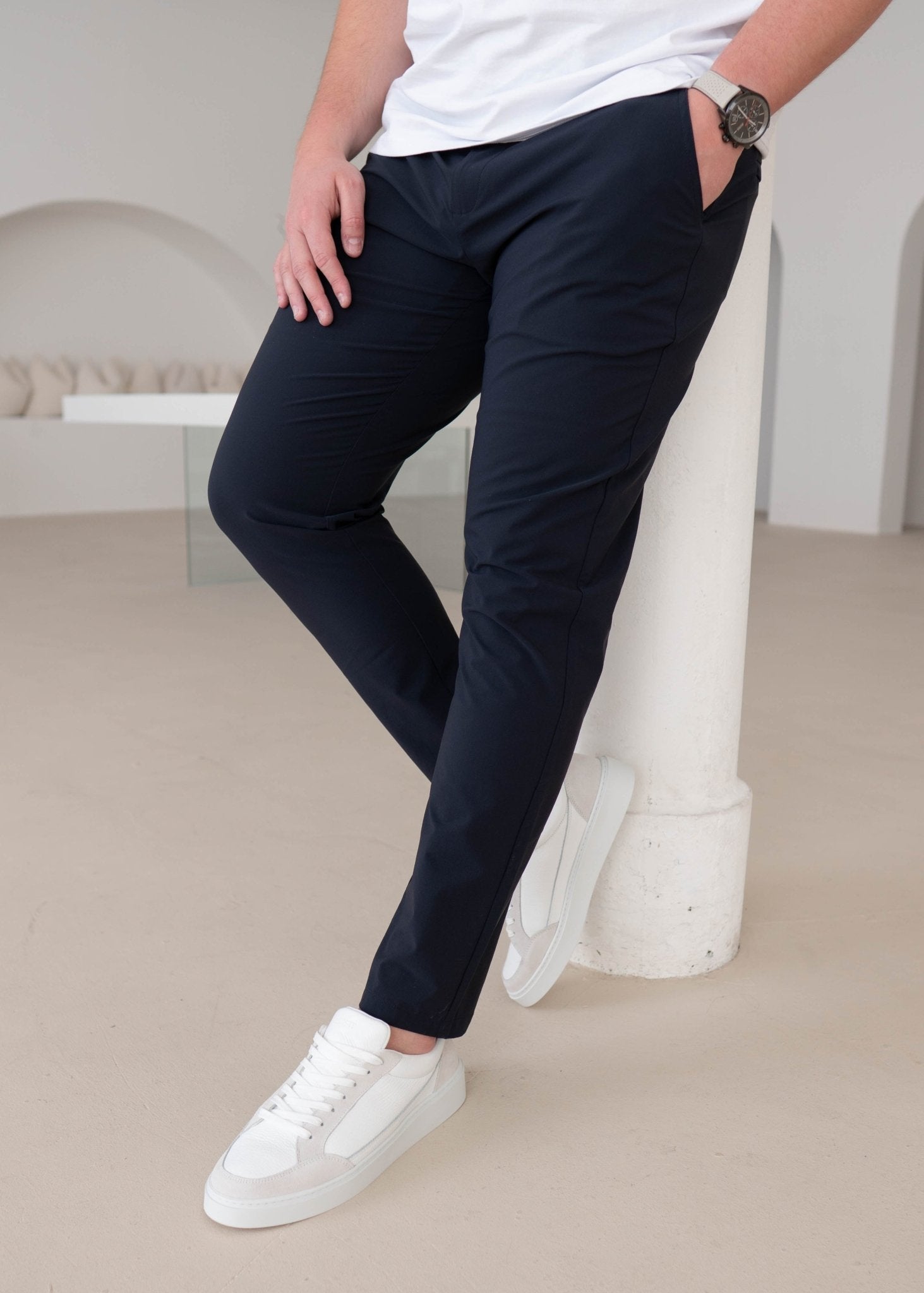 Smart Stretch Trouser In Navy Blue - Sulfit Clothing