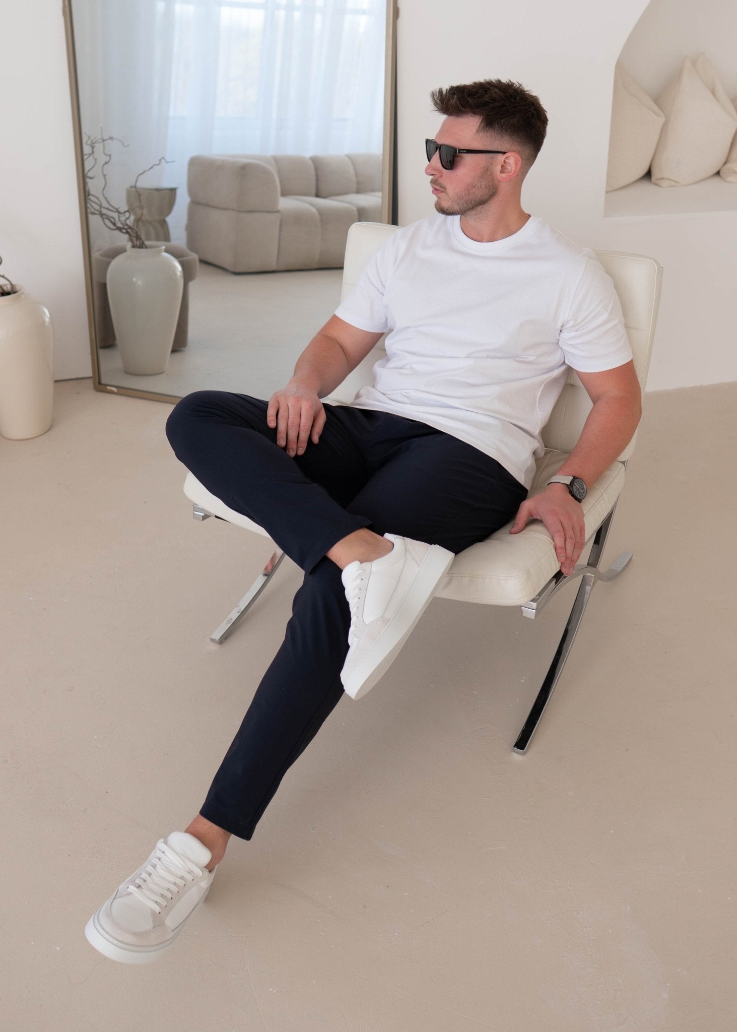 Smart Stretch Trouser In Navy Blue - Sulfit Clothing