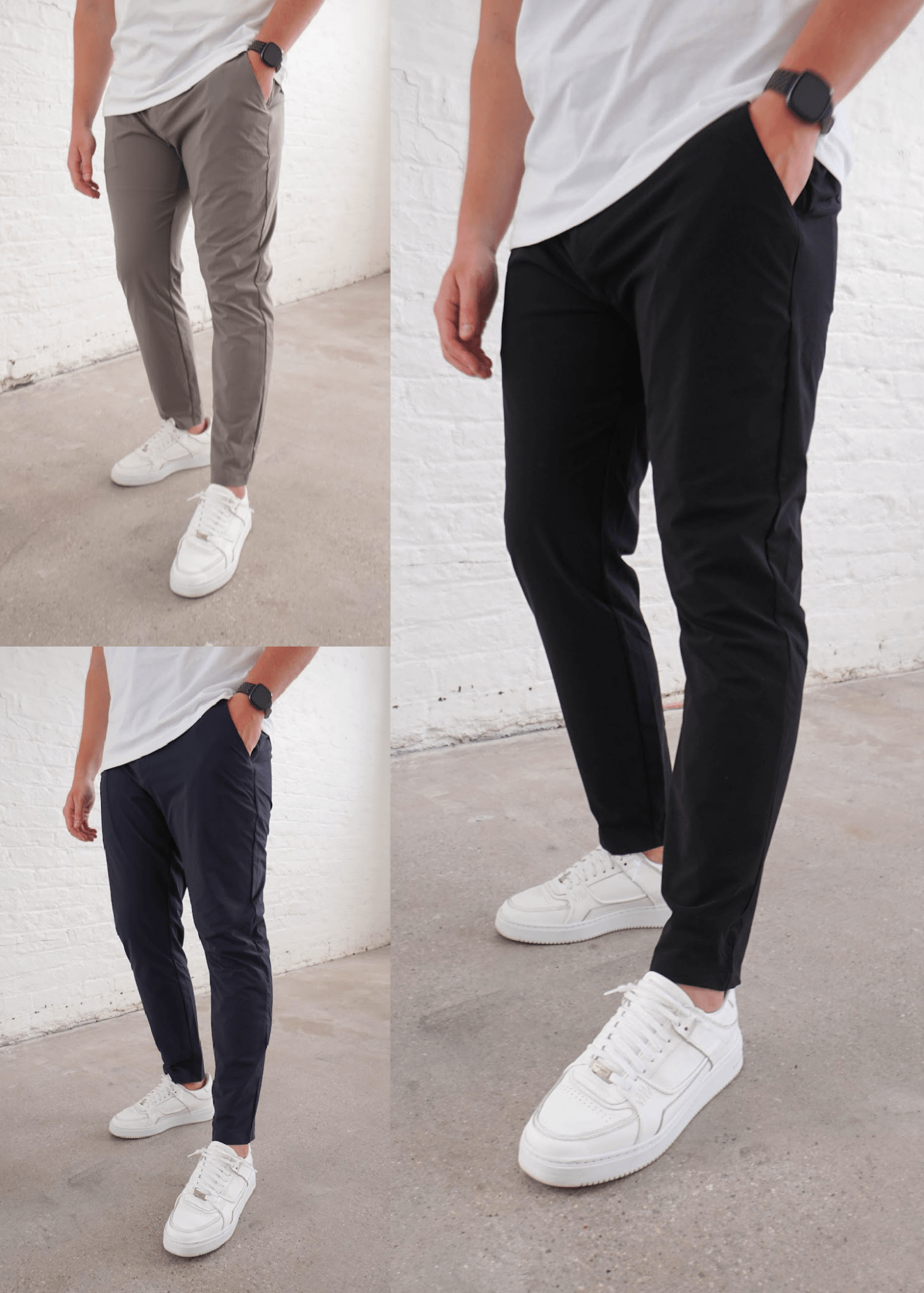 Smart Stretch Trousers Mixed Colour 3 Pack - Sulfit Clothing