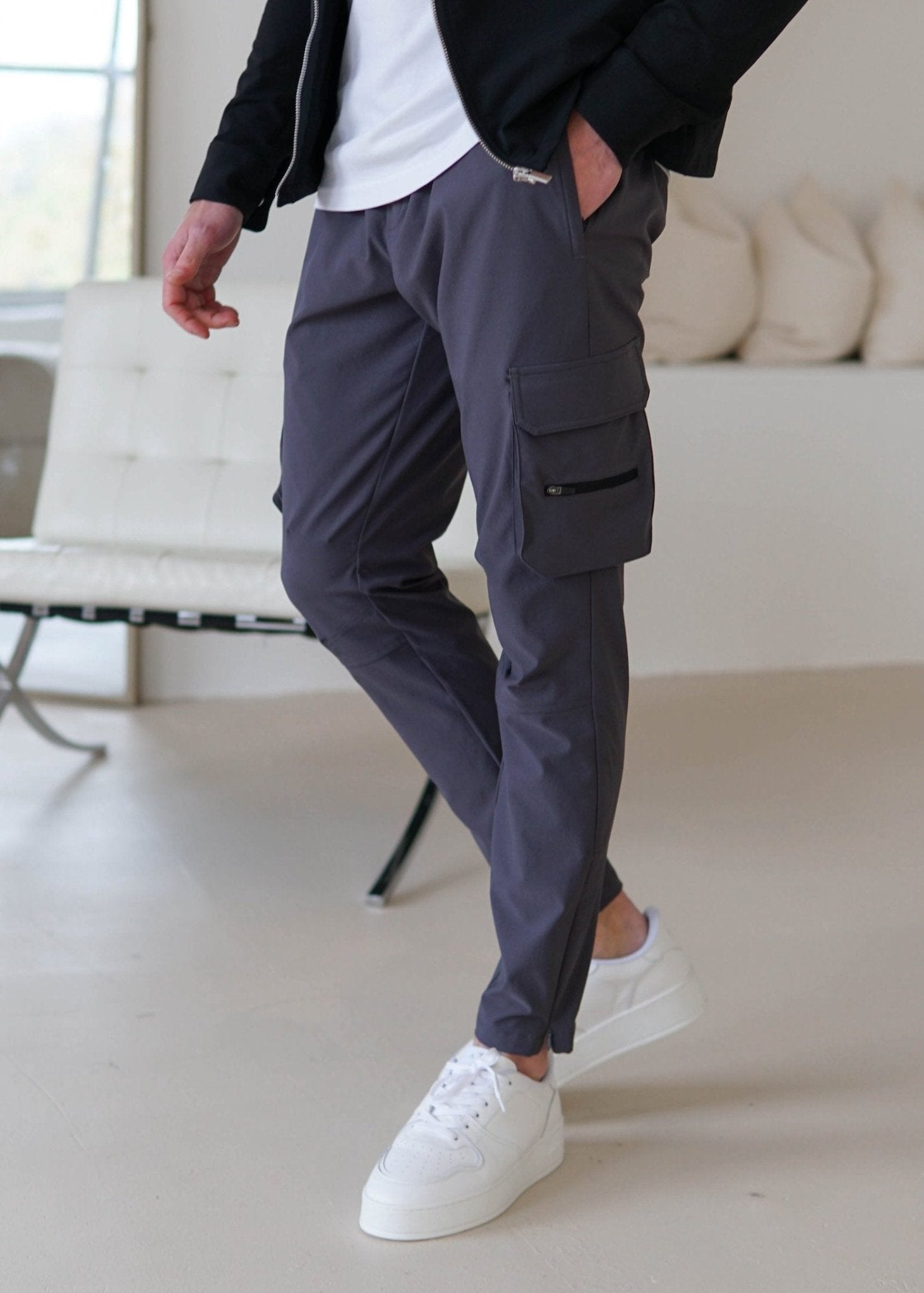 Tech Stretch Cargo Pant In Charcoal - Sulfit Clothing