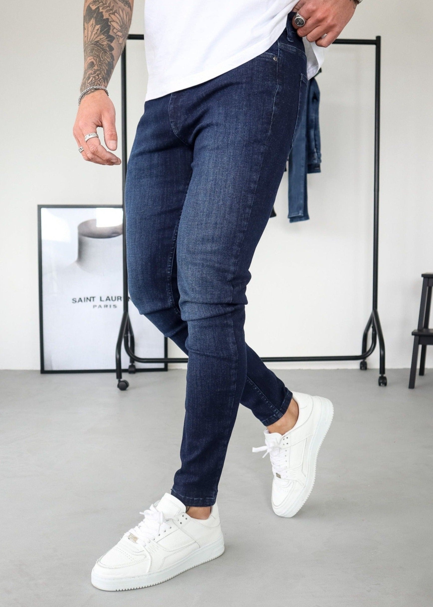 Slim Comfort Jeans In Dark Blue