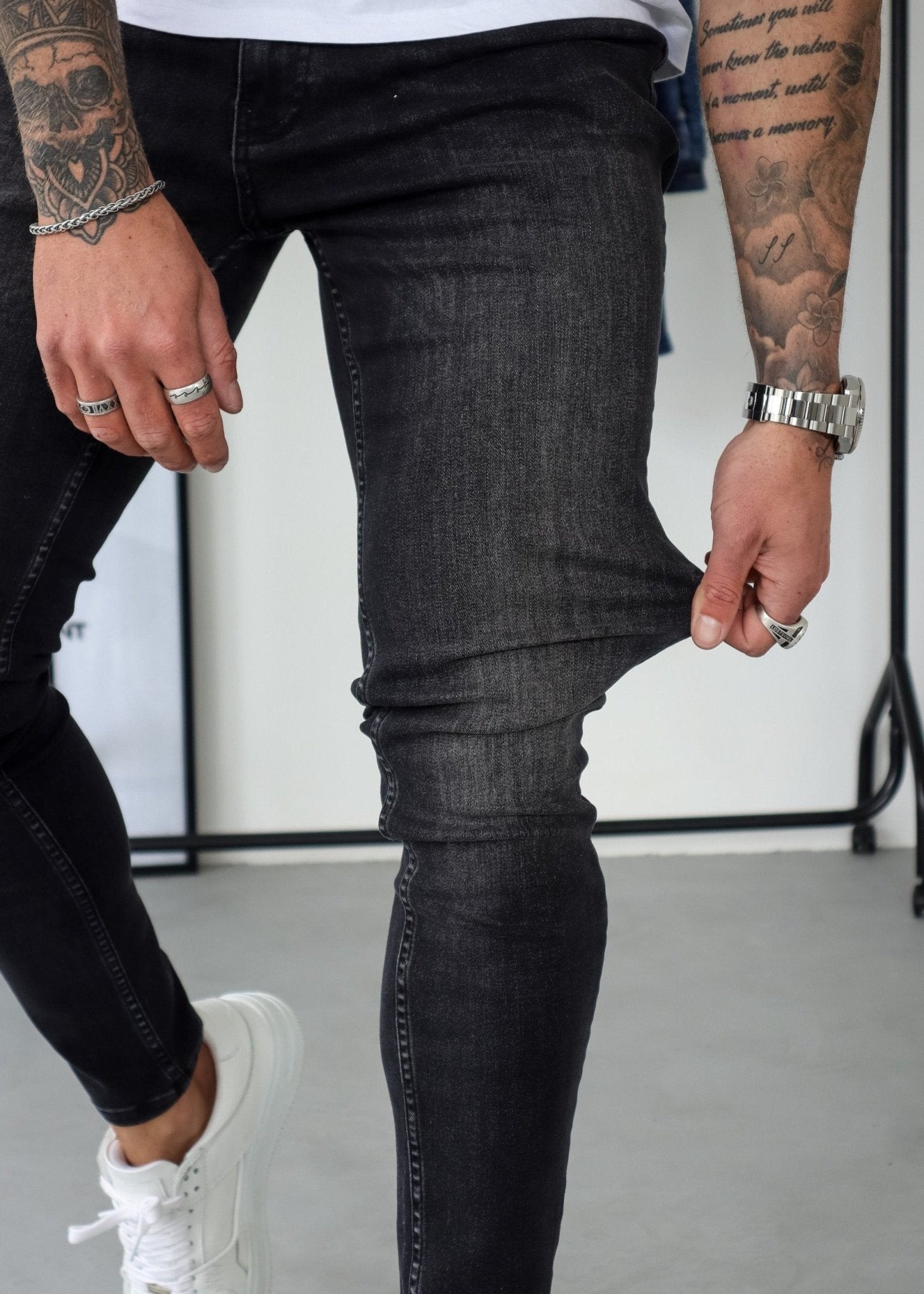 Slim Comfort Jeans In Charcoal - Sulfit Clothing